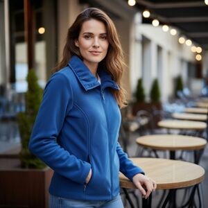 Vintage Northern Reflections Fleece Zip Up Jacket Blue Warm Cozy Women’s L